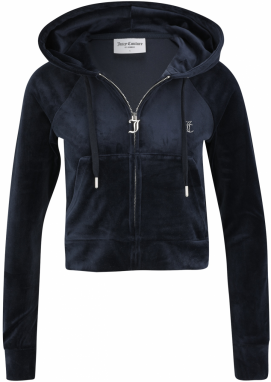 Juicy Couture Petite Tepláková bunda 'MADISON'  tmavomodrá
