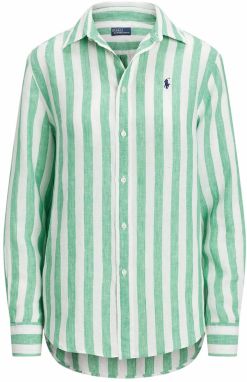 Polo Ralph Lauren Blúzka 'CLASSIC'  zelená / biela