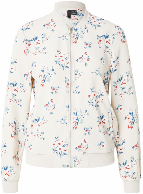 VERO MODA Prechodná bunda 'VMCoco'  modrá / striebornosivá / biela