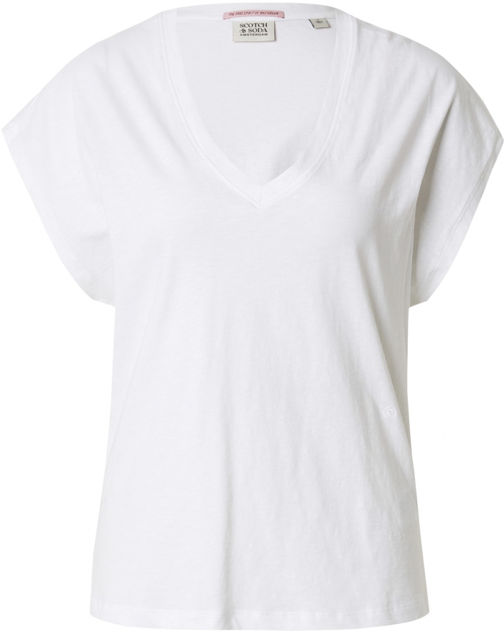 SCOTCH & SODA Tričko 'Core Slub'  biela