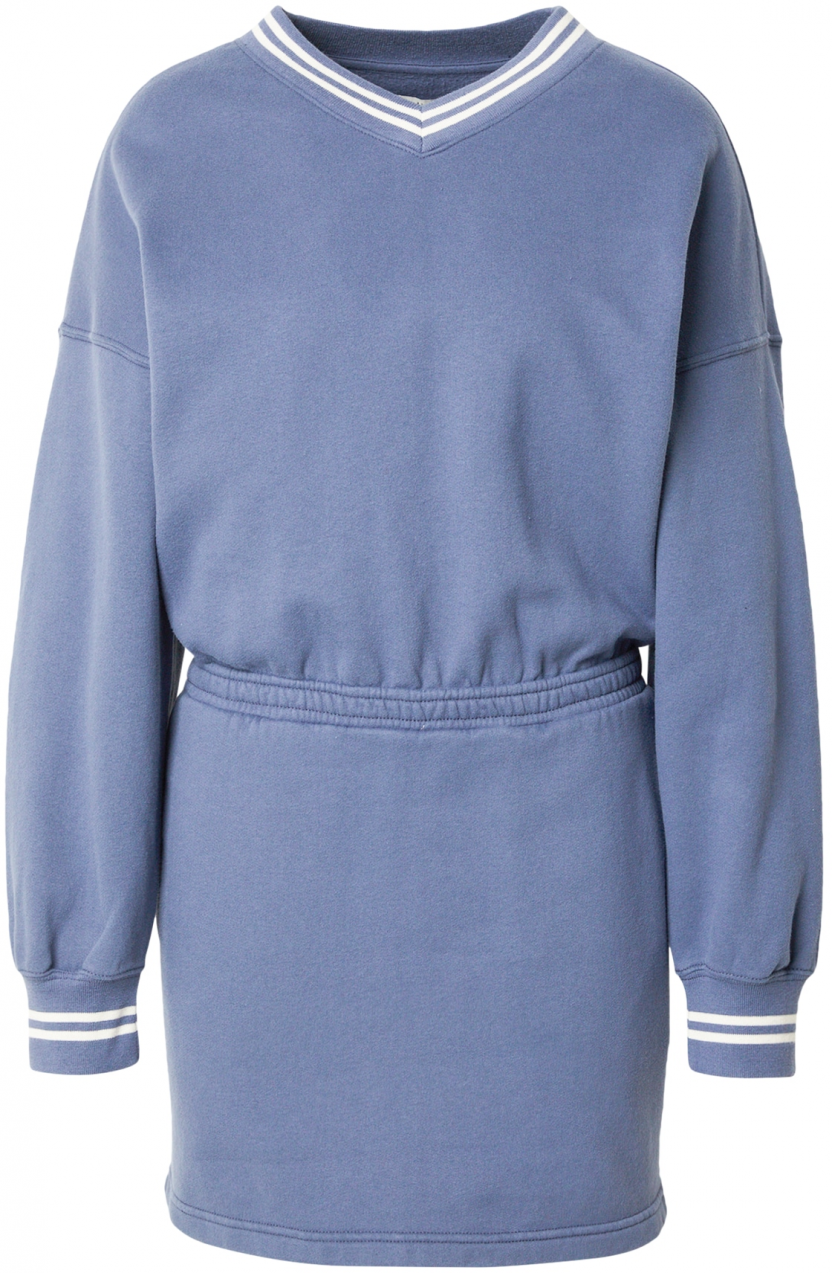 Abercrombie & Fitch Šaty  modrosivá / biela