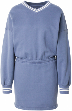 Abercrombie & Fitch Šaty  modrosivá / biela