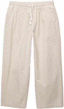 Pull&Bear Nohavice  svetlohnedá / biela