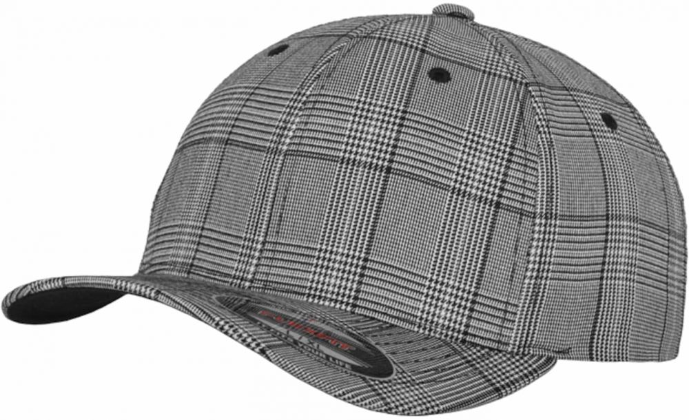 Flexfit Čiapka 'GLEN CHECK'  čierna / biela