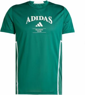 ADIDAS PERFORMANCE Funkčné tričko 'D4T HERITAGE'  tmavozelená / biela