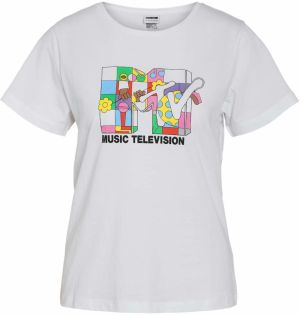 Noisy may Tričko 'NMNATE MTV'  nebesky modrá / žltá / ružová / biela
