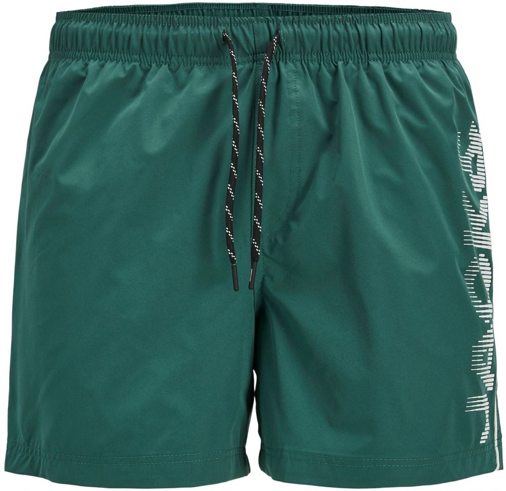 JACK & JONES Plavecké šortky 'JPSTMaui'  smaragdová / biela