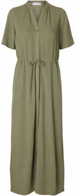 SELECTED FEMME Košeľové šaty 'SLFVIVA-DAMINA'  olivová