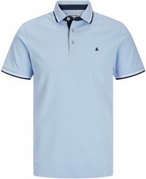 Jack & Jones Plus Tričko 'JJEPAULOS'  svetlomodrá / čierna / biela