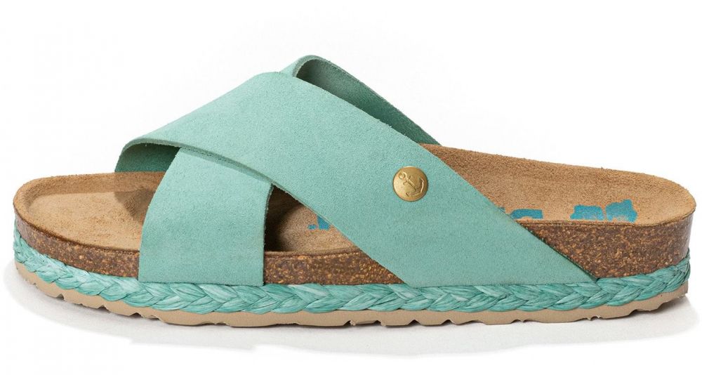 Bayton Šľapky 'Burgos'  tyrkysová / hnedá