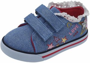 Chicco Tenisky 'Comma'  modrá denim / orgovánová / karmínovo červená / strieborná