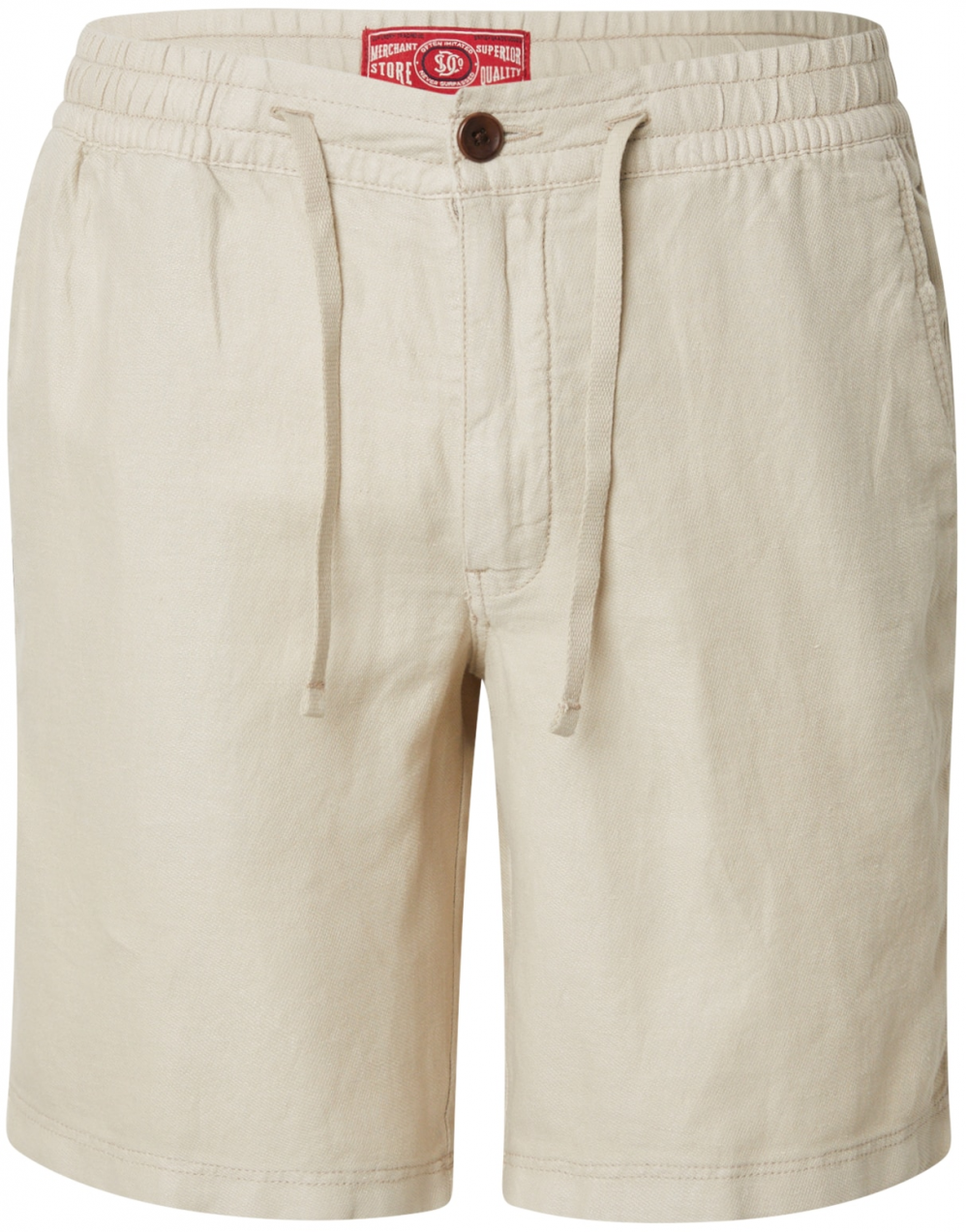 Superdry Nohavice  sivobéžová