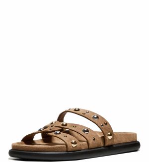 Bershka Šľapky  hnedá