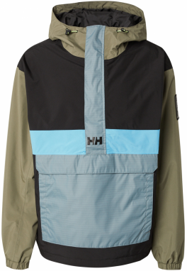 HELLY HANSEN Funkčná bunda 'PLAY'  svetlomodrá / kamenná / kaki / čierna