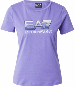 EA7 Emporio Armani Tričko  levanduľová / biela