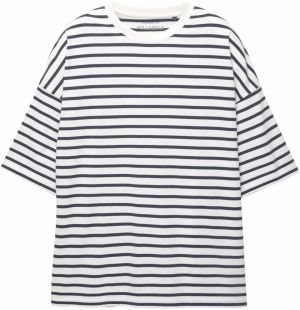Pull&Bear Tričko  námornícka modrá / biela
