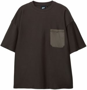 Pull&Bear Tričko  kapučíno / tmavohnedá
