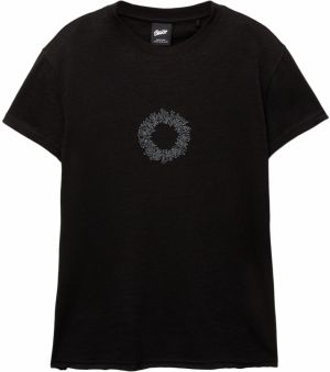 Pull&Bear Tričko 'GOTICO'  čierna / biela