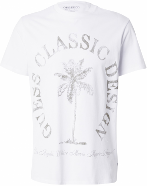 GUESS Originals Tričko  sivá / biela
