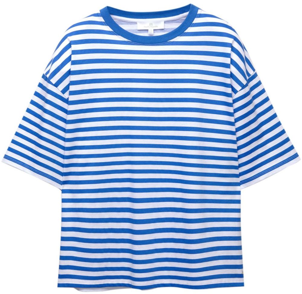 Pull&Bear Tričko  modrá / biela