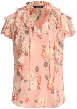 Lauren Ralph Lauren Petite Blúzka  svetlobéžová / farby bahna / ružová / jasne červená