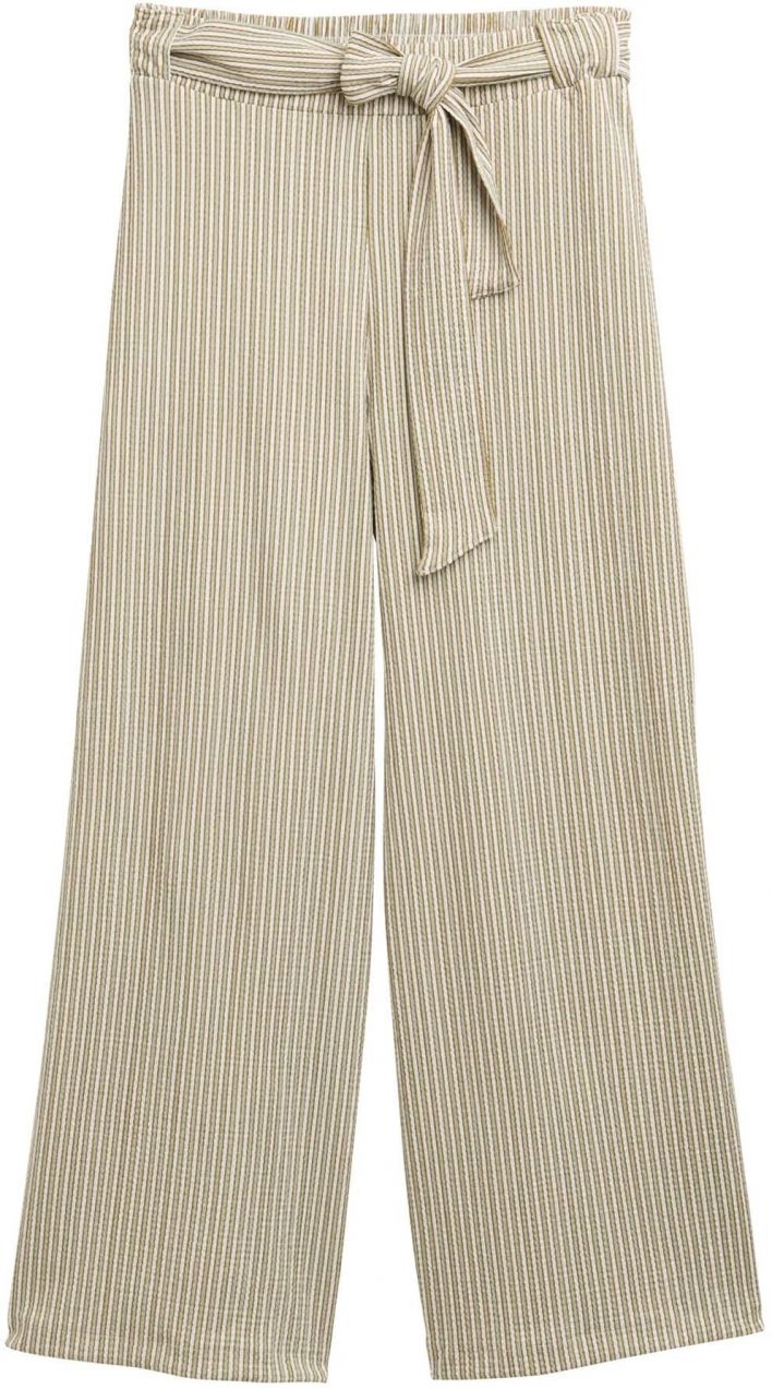 TOM TAILOR DENIM Nohavice  karamelová / pastelovo zelená / biela