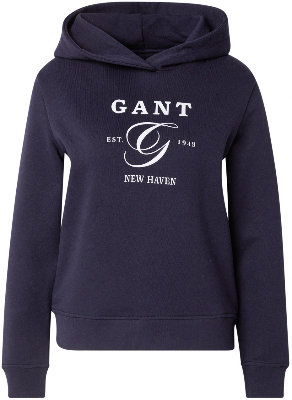 GANT Mikina  tmavomodrá / biela