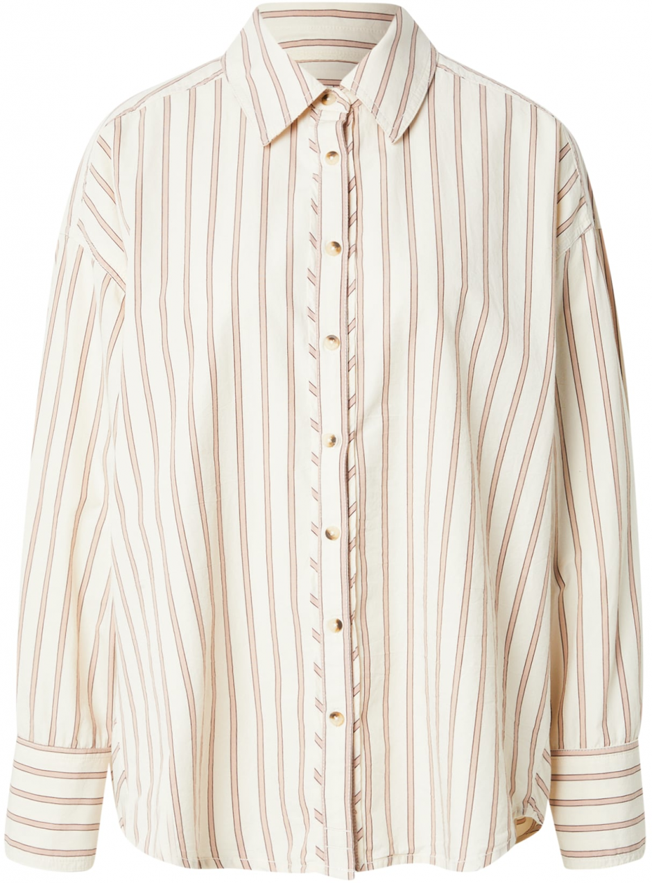 Free People Blúzka  slonová kosť / tmavomodrá / brokátová