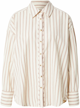 Free People Blúzka  slonová kosť / tmavomodrá / brokátová