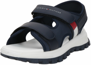 TOMMY HILFIGER Otvorená obuv  námornícka modrá / červená / biela
