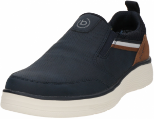 bugatti Slip-on obuv 'ASE'  tmavomodrá / hnedá / biela