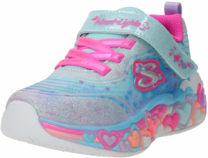 SKECHERS Tenisky 'ETERNAL HEART LIGHTS'  vodová / svetlomodrá / oranžová / ružová
