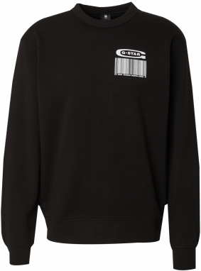 G-STAR Mikina 'Substance'  čierna / biela
