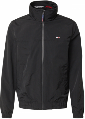 Tommy Jeans Prechodná bunda 'ESSENTIAL'  čierna