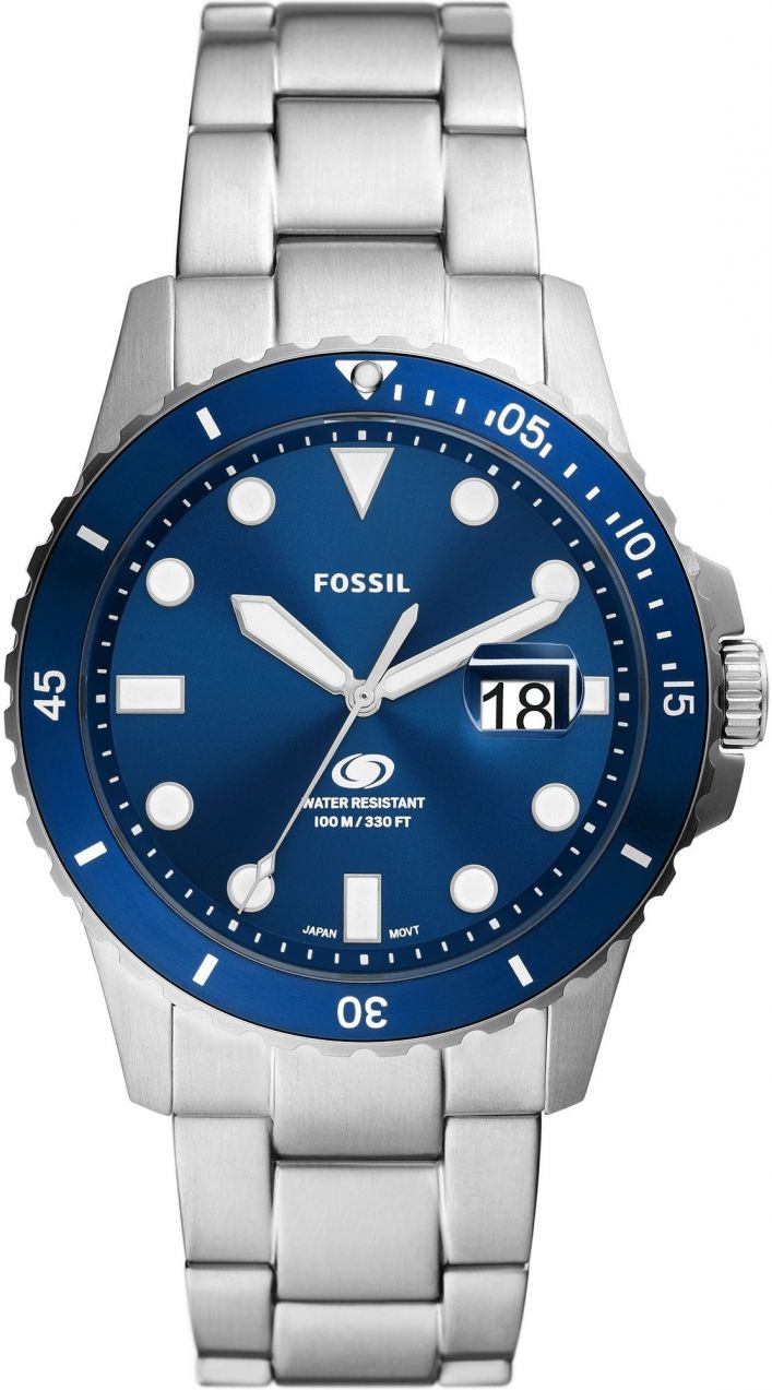 FOSSIL Analógové hodinky  tmavomodrá / strieborná