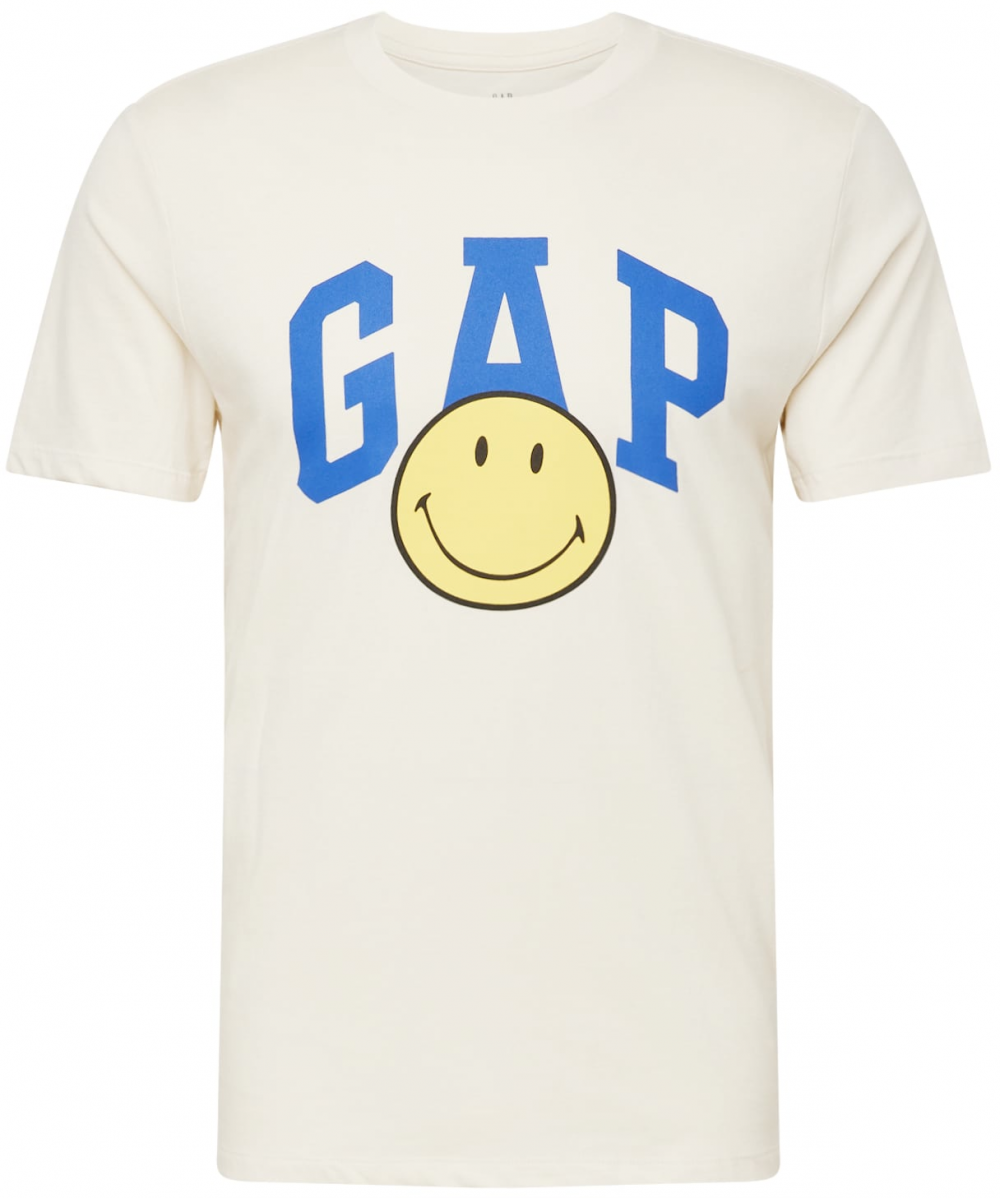 GAP Tričko 'SMILEY X GAP'  béžová / modrá / žltá