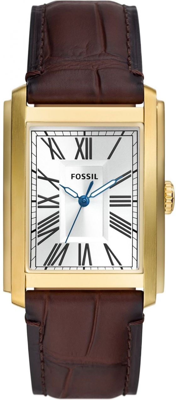 FOSSIL Analógové hodinky 'CARRAWAY'  hnedá / zlatá / čierna / biela