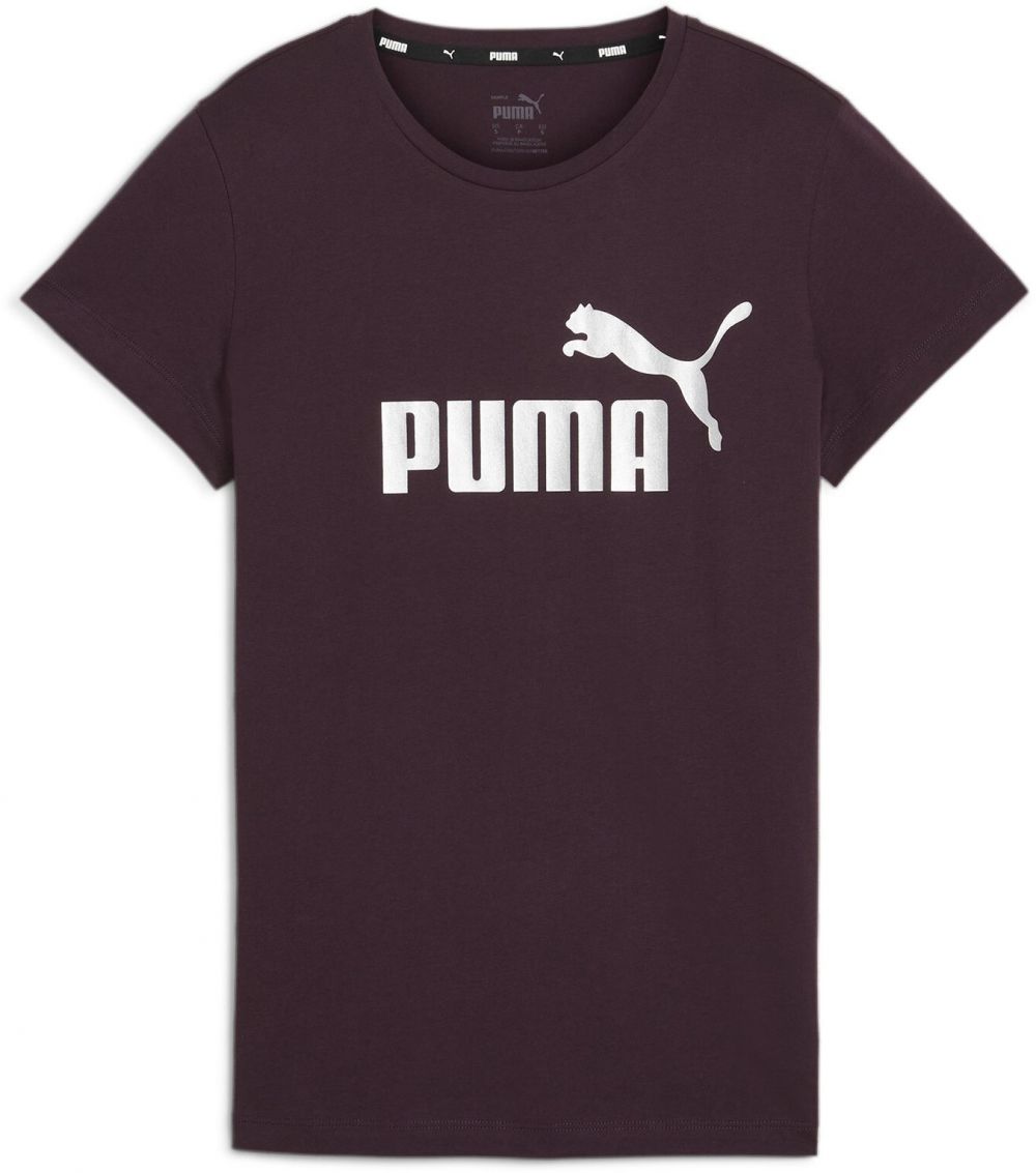 PUMA Funkčné tričko 'Essentials+'  baklažánová / biela
