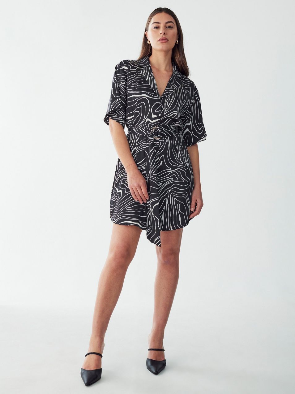 Willa Košeľové šaty 'MAISEY SHIRT DRESS'  čierna / biela