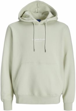 JACK & JONES Mikina 'JORVESTERBRO'  pastelovo zelená / biela