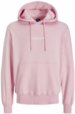 JACK & JONES Mikina 'JORVESTERBRO'  ružová / biela