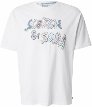 SCOTCH & SODA Tričko  modrá / pastelovo žltá / červená / biela