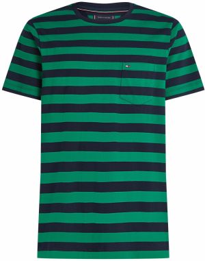 TOMMY HILFIGER Tričko 'ESSENTIAL'  tmavomodrá / nefritová