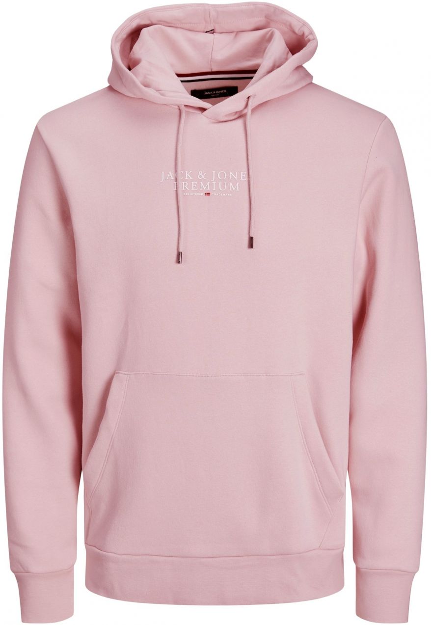 JACK & JONES Mikina 'JPRBLUArchie'  ružová / biela