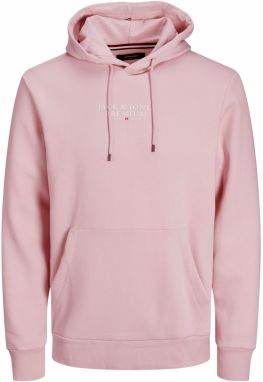 JACK & JONES Mikina 'JPRBLUArchie'  ružová / biela