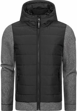 Ragwear Prechodná bunda 'Doryan'  sivá melírovaná / čierna