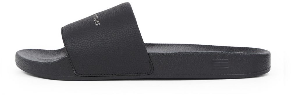 TOMMY HILFIGER Šľapky  striebornosivá / čierna