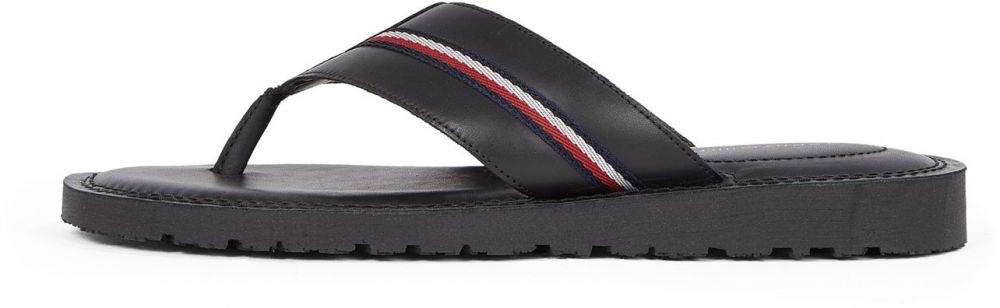 TOMMY HILFIGER Žabky  červená / čierna / biela