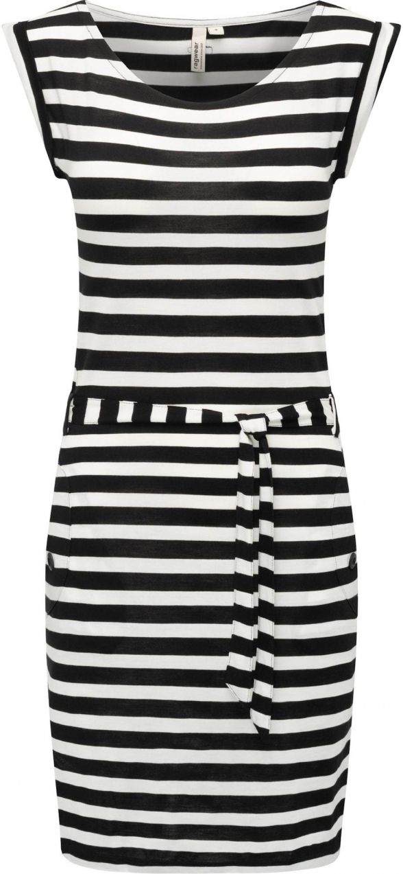 Ragwear Puzdrové šaty  čierna / biela