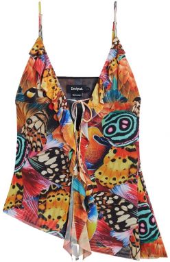 Desigual Top  tyrkysová / žltá / oranžová / čierna